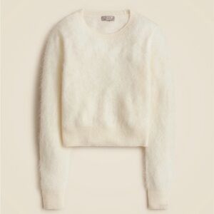J. Crew Soft Cream Brushed Cashmere Crewneck Sweater